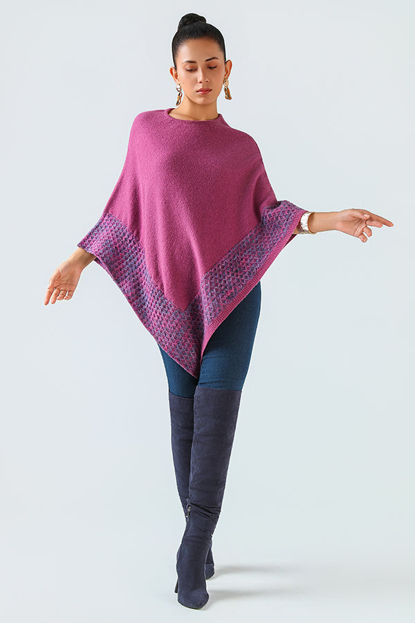 Rose de Brume Poncho