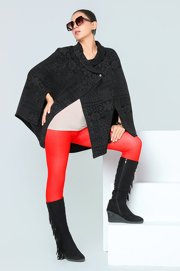 Noir Héritage Poncho