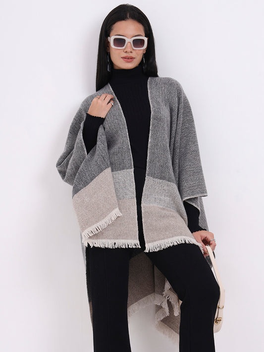Ashwood Herringbone Handwoven Cape