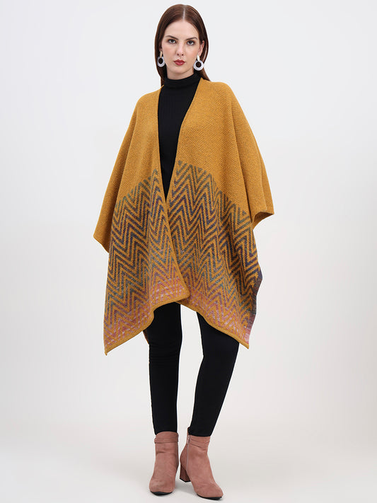 Golden Ember Chevron Cape