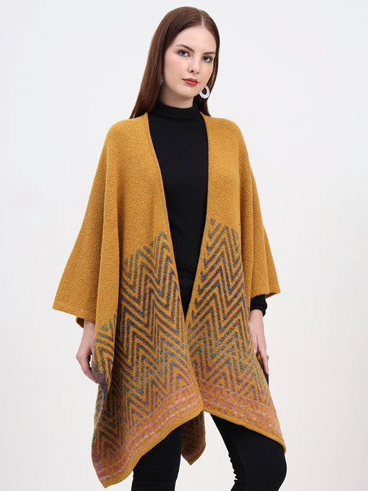 Golden Ember Chevron Cape