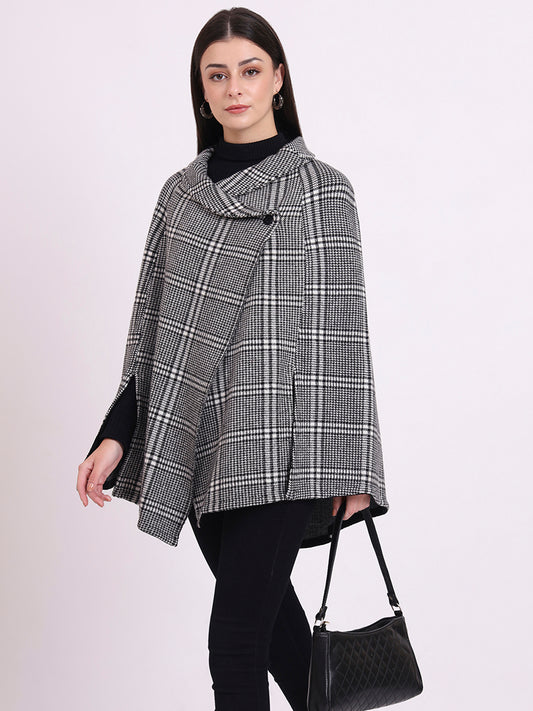 Onyx Check Poncho