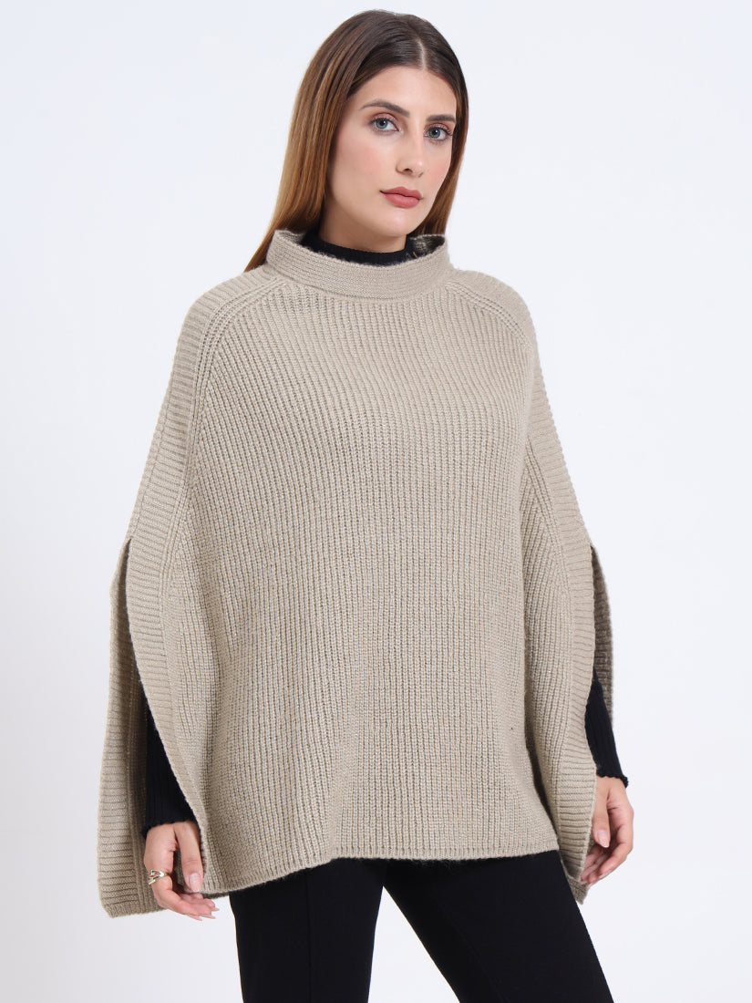 Beige Glow Poncho