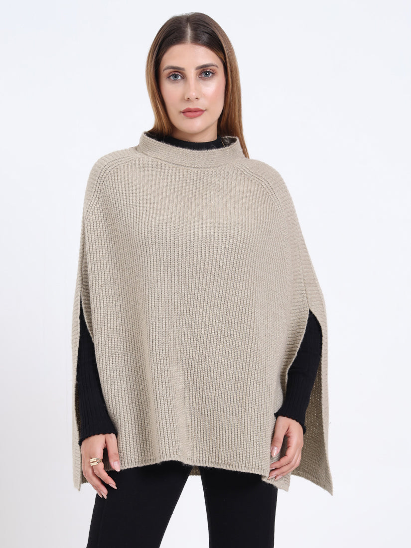 Beige Glow Poncho