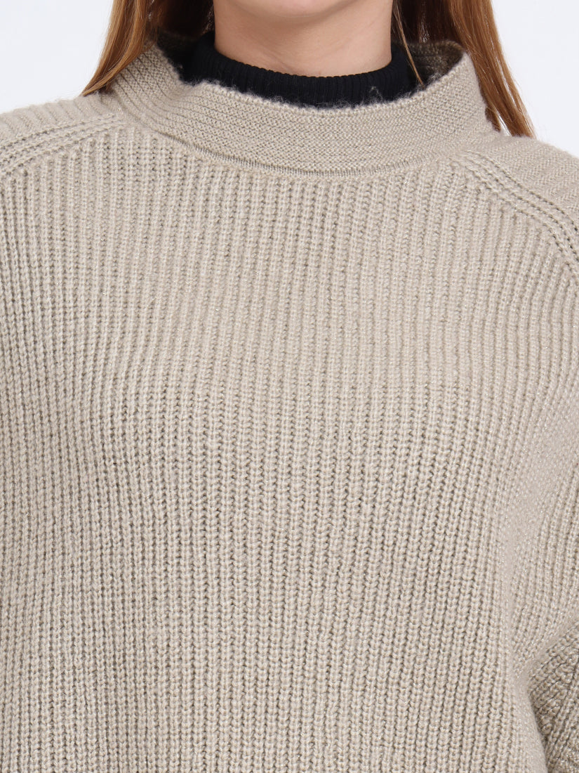 Beige Glow Poncho
