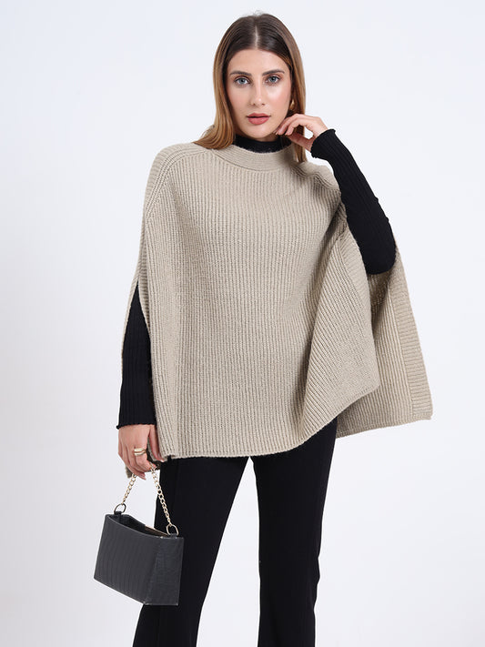 Beige Glow Poncho