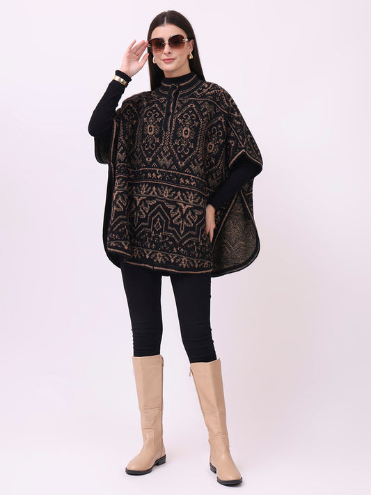 Ebony Tapestry Poncho