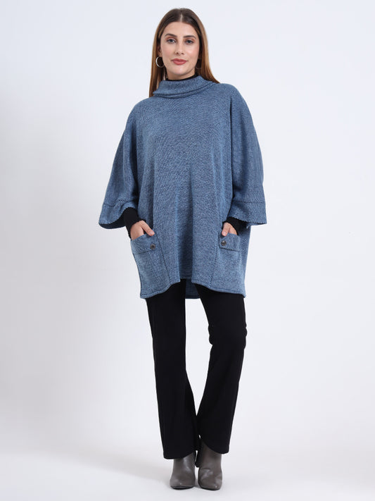 Azure Drift Poncho