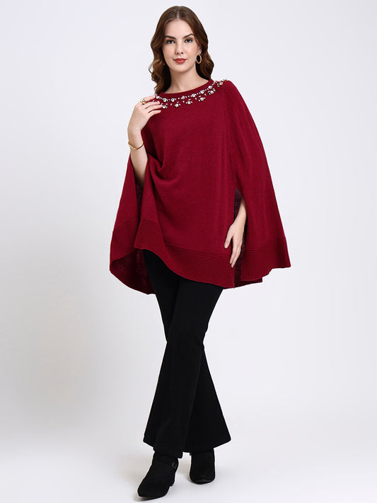 Crimson Gleam Poncho