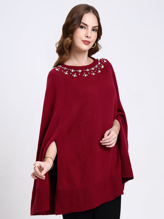 Crimson Gleam Poncho