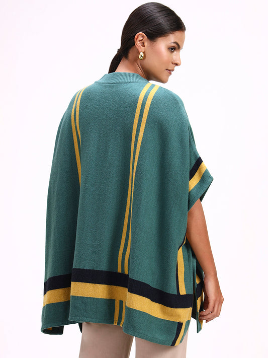 Woodland Stripe Poncho