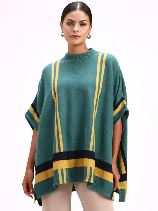 Woodland Stripe Poncho