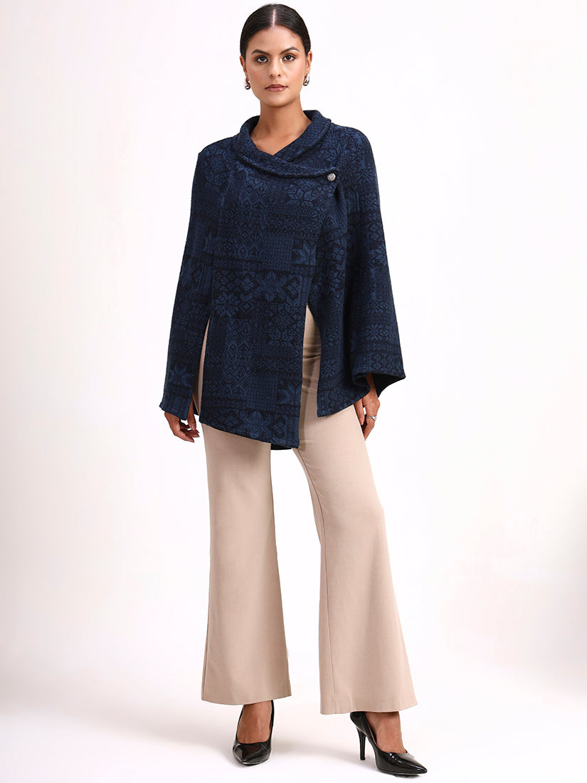 Bleu Patrimoine Poncho