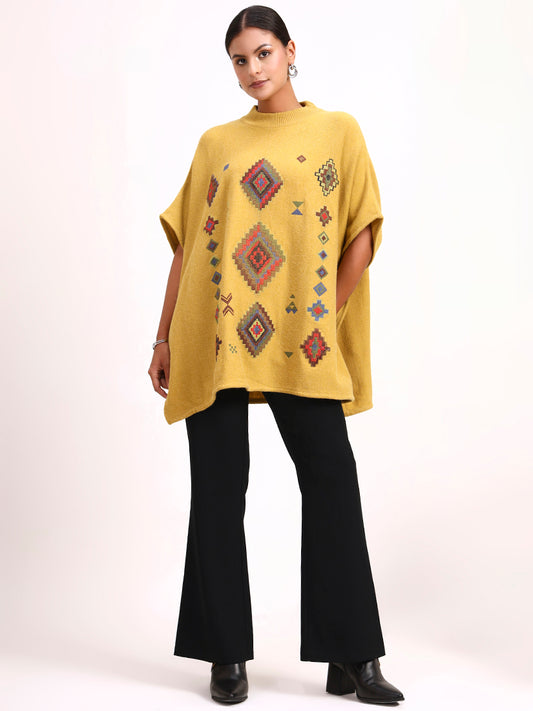 Ochre Mosaic Poncho