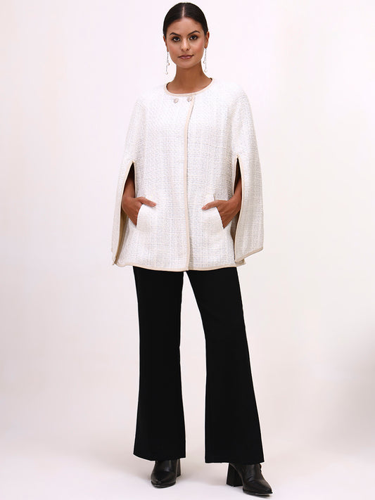 Ivory Bouclé Cloak