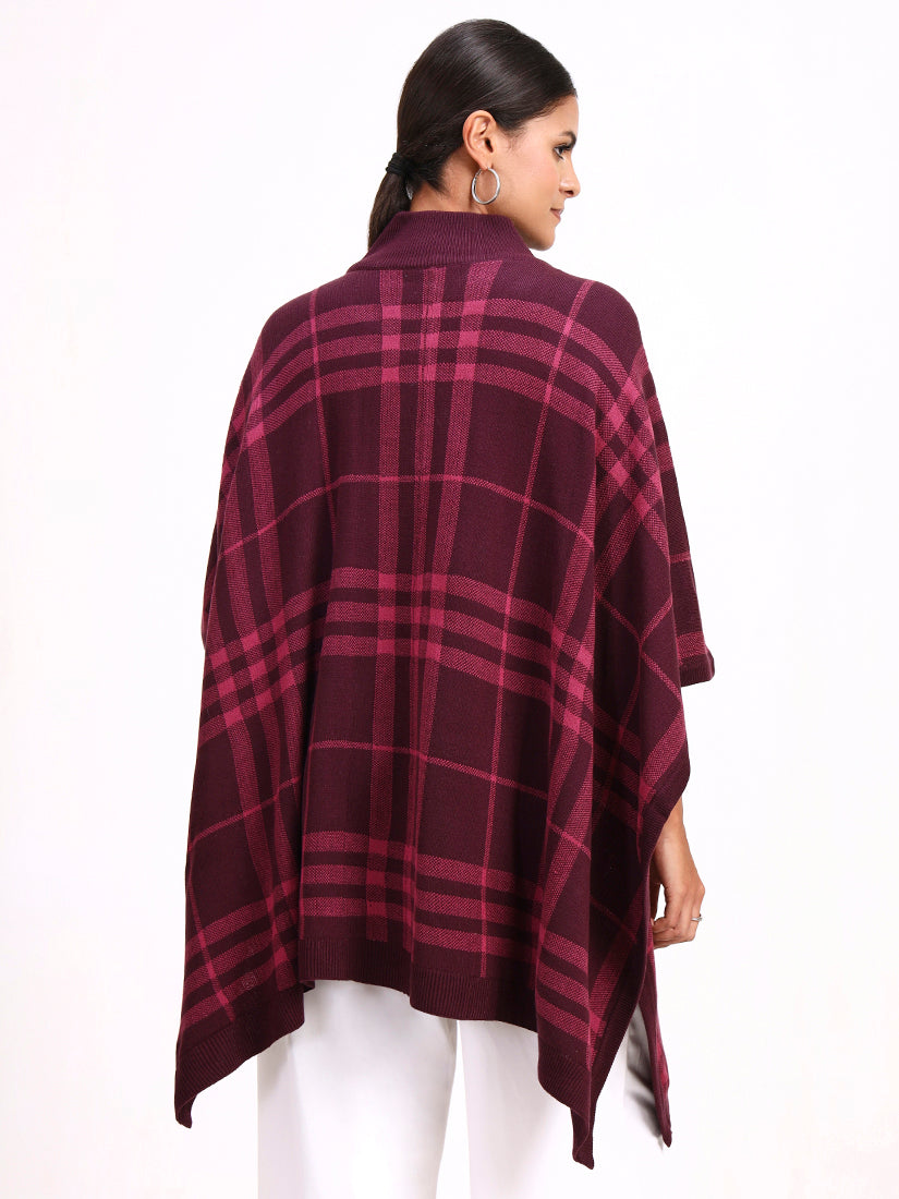Bourgogne Tartan Cape