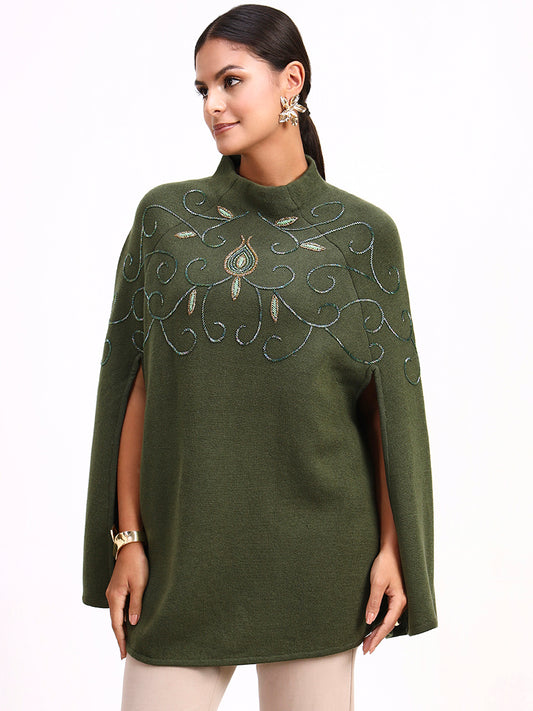 Olive Arabesque Cloak