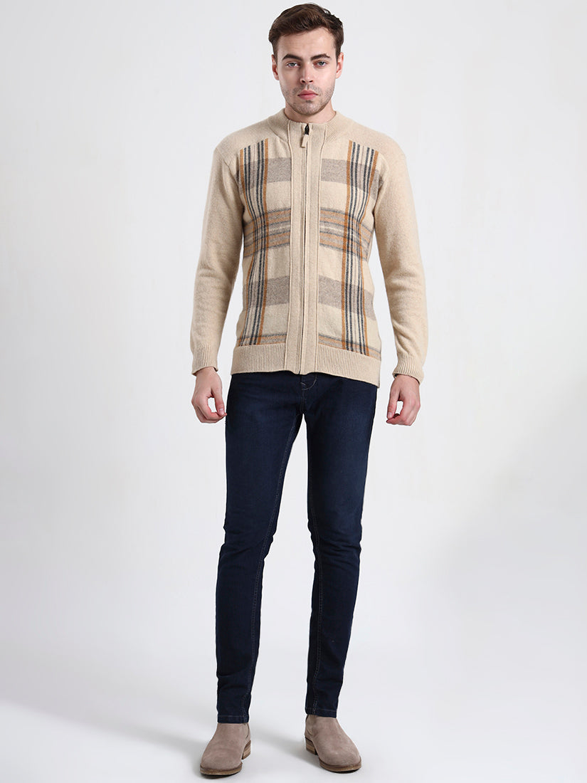 Winter Ivory Check Cardigan