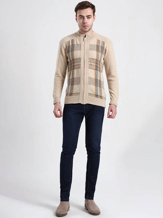 Winter Ivory Check Cardigan
