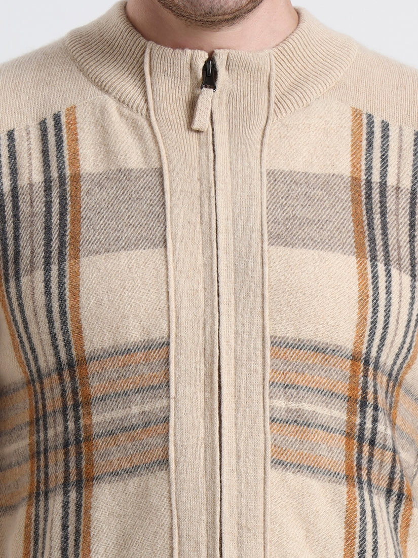Winter Ivory Check Cardigan
