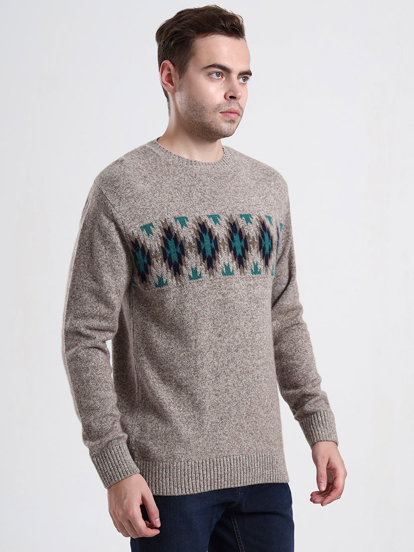 Highland Crest Motif Sweater