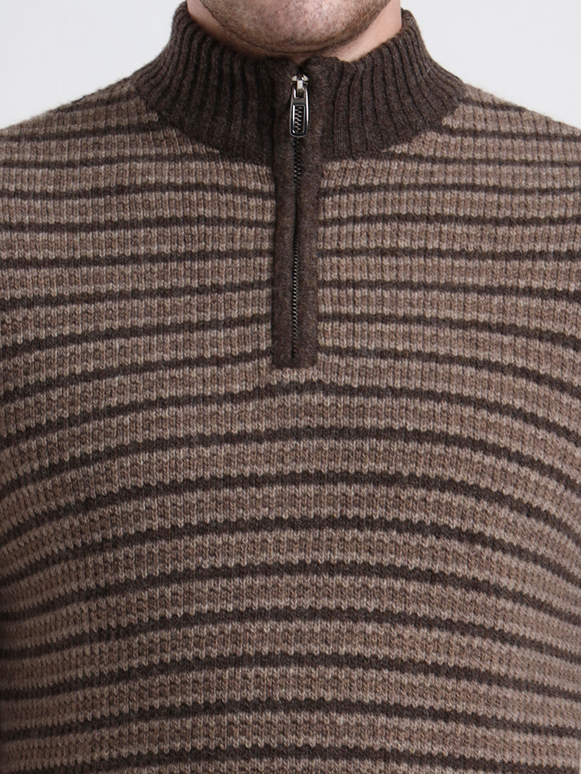 Cedarbrook Striped Lambswool Half-Zip