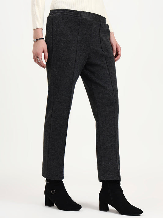 Shadow Haze Textured Knit Trouser