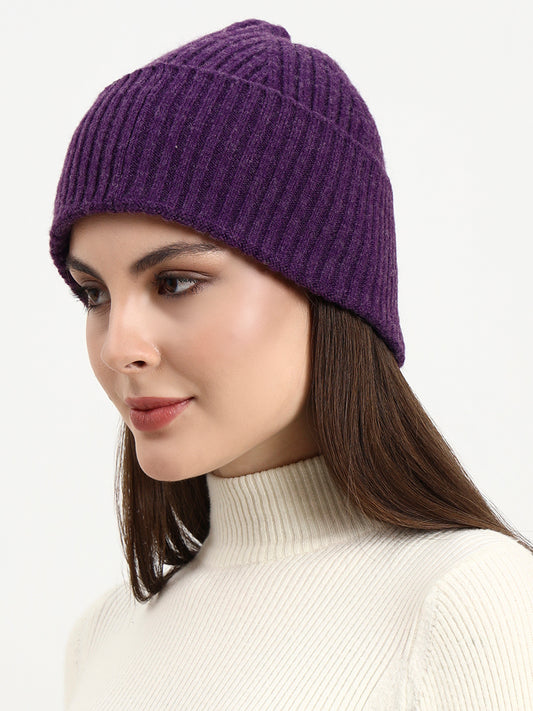 Violet Signature Beanie