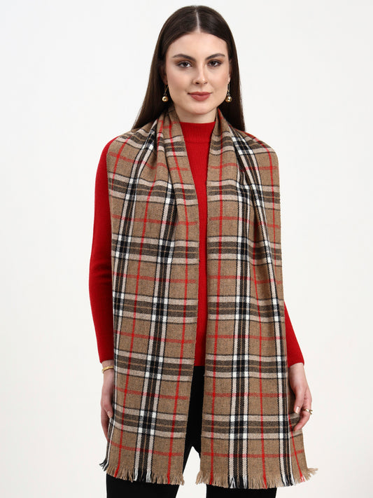 Wheatline Amber Check Scarf