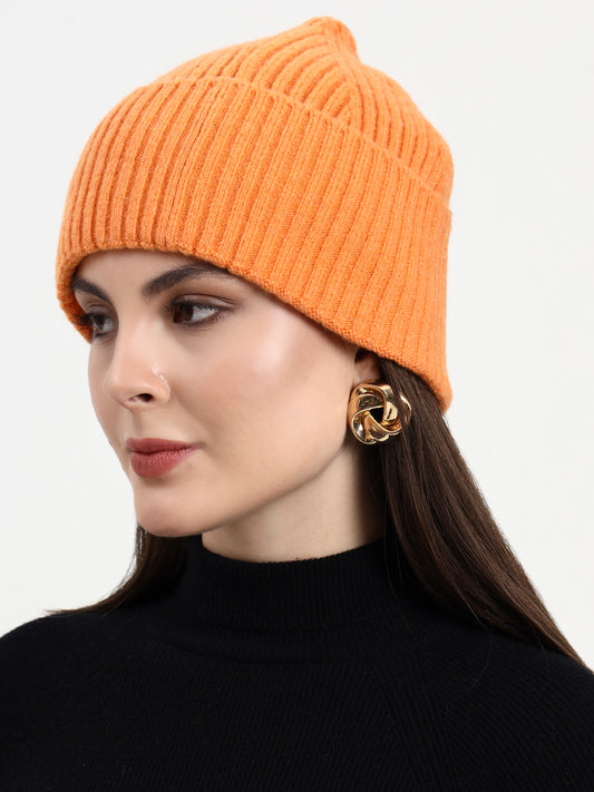 Saffron Gold Rib Beanie