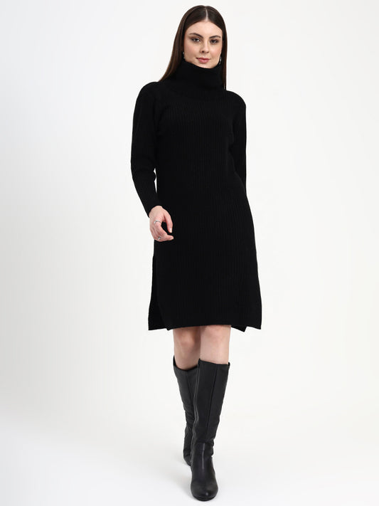 Midnight Glen Turtleneck Knit Dress