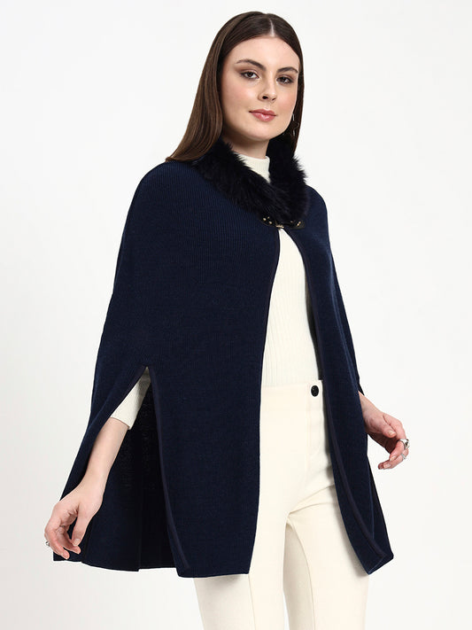Twilight Vale Fur-Collar Poncho