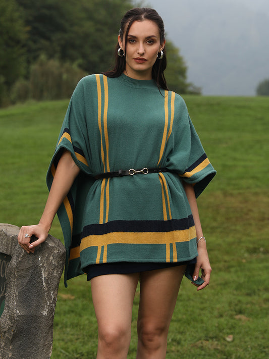 Woodland Stripe Poncho