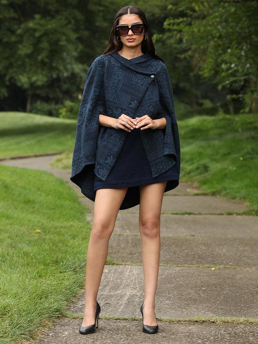 Bleu Patrimoine Poncho