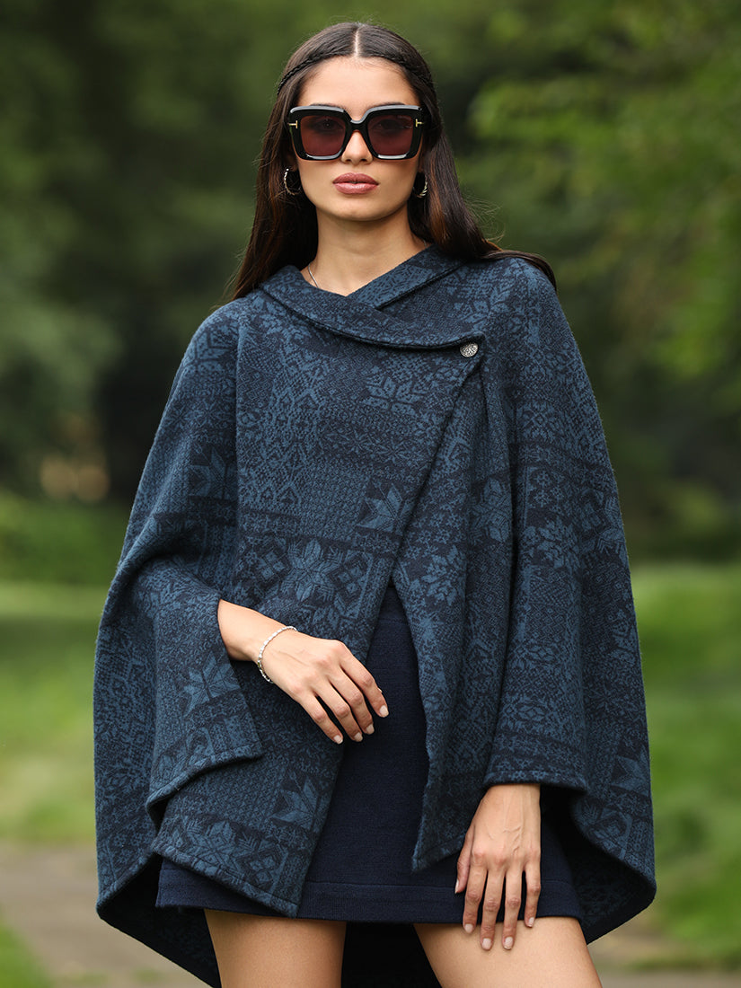Bleu Patrimoine Poncho