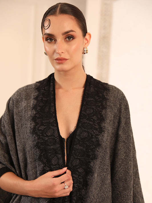 Midnight Lace Drift Cape