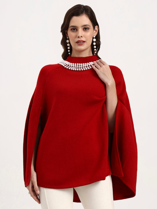 Crimson Pearl Poncho