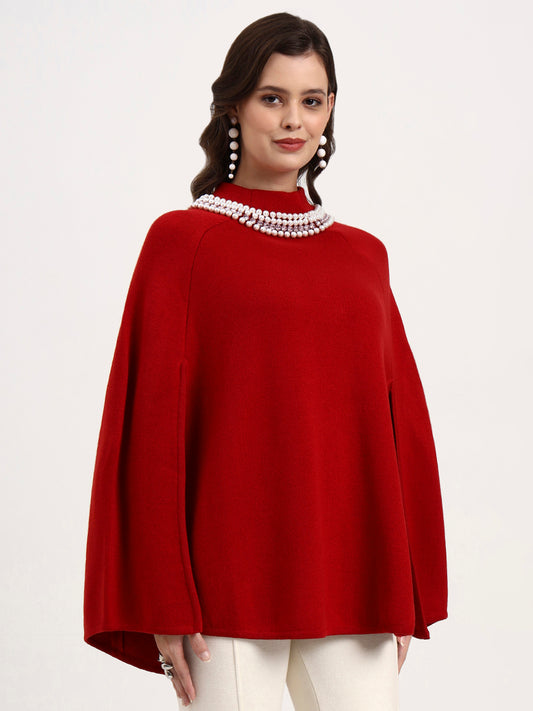 Crimson Pearl Poncho