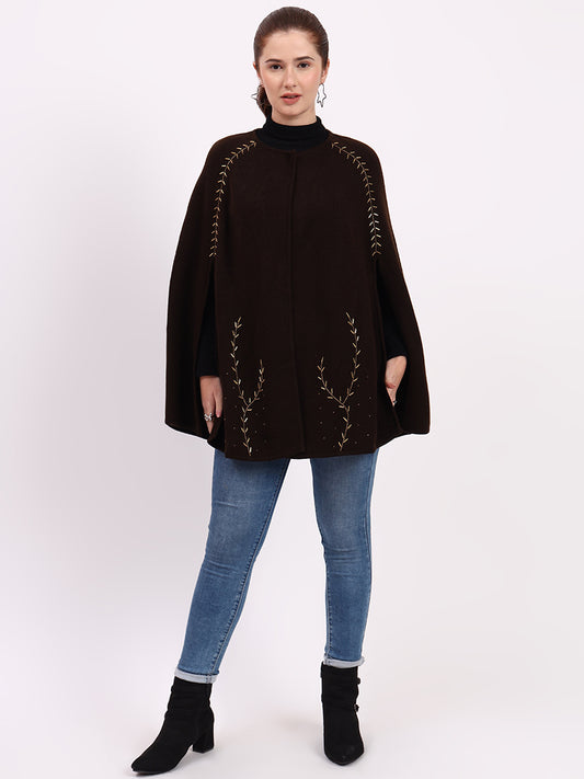 Coffee Crest Poncho