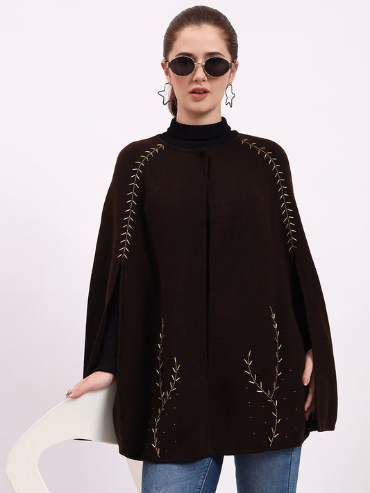 Coffee Crest Poncho
