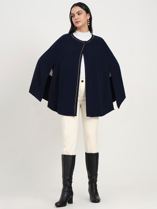 Navy Regent Poncho