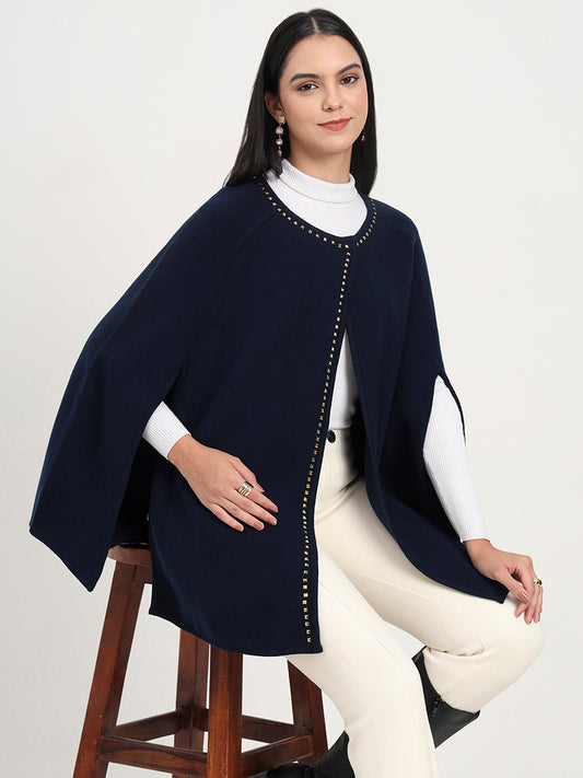 Navy Regent Poncho