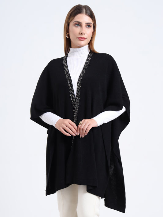 Midnight Hexa Embellished Cape