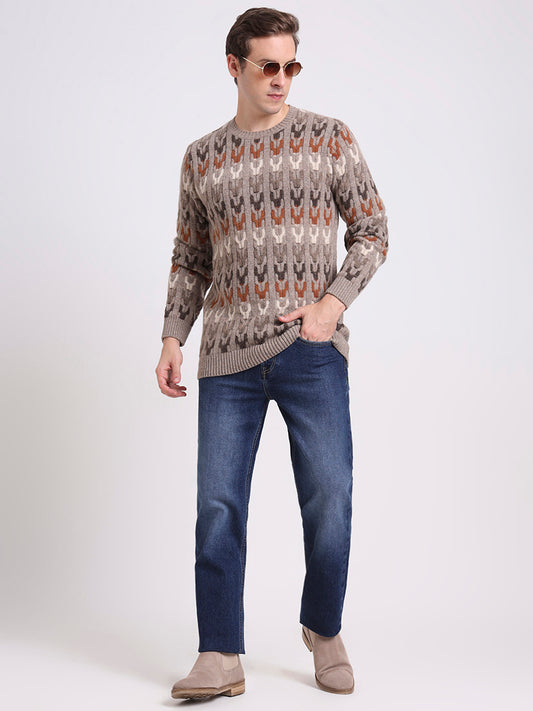 Sandrift Beige Mosaic Pullover