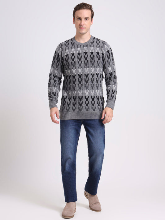 Ashridge Grey Mosaic Pullover