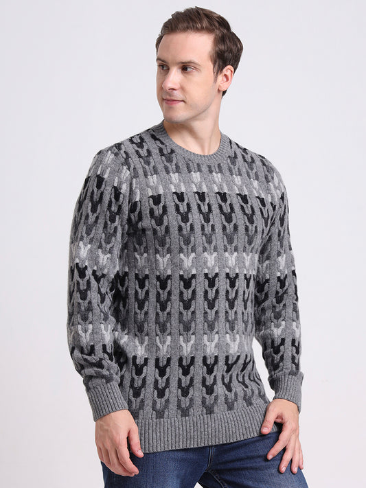 Ashridge Grey Mosaic Pullover