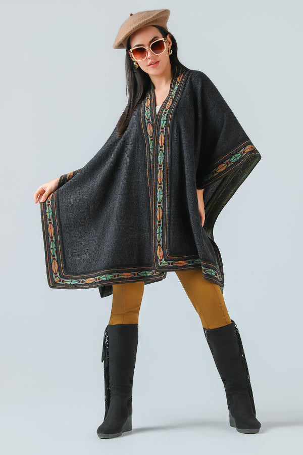 Anthracite Loom Cape