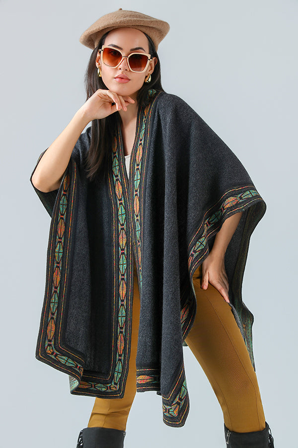 Anthracite Loom Cape