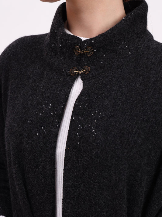 Ebony Crest Lambswool Cape