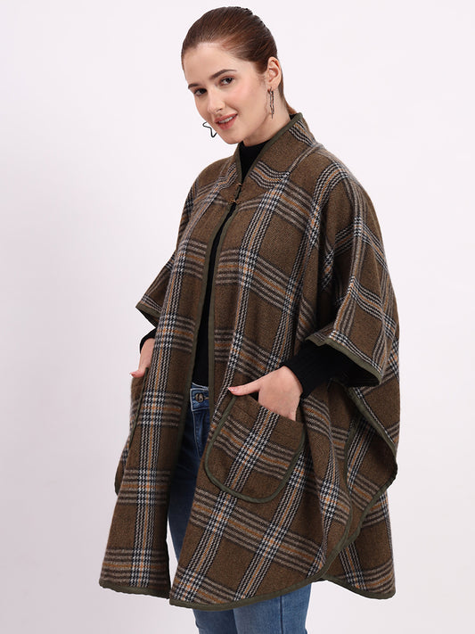 Highland Olive Tartan Cape
